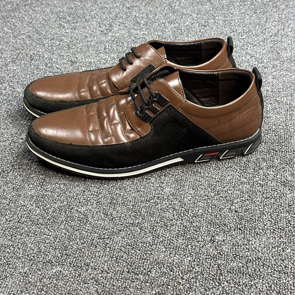 Gatsby 898 Oxford Derby Orthopedic Brown Leather Lace Up Shoes Mens Size 11